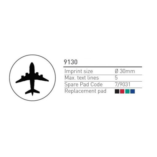 Picture of CUSTOMISED RUBBER STAMP 9130 - 30MM DIAMETER